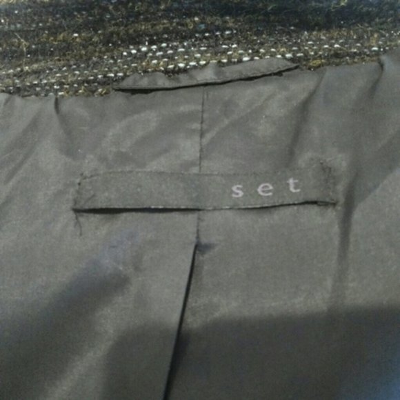 SET raw edge tweed biker jacket sz.4 - Picture 12 of 16